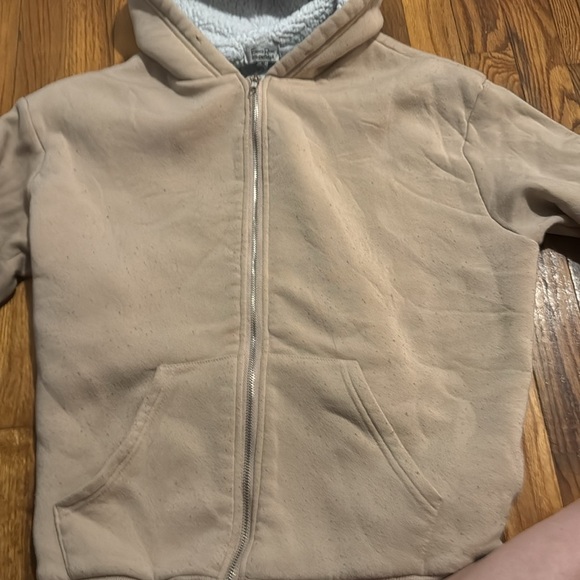 Zip up fluffy jacket size medium brand faded rose essentials - Picture 2 of 5